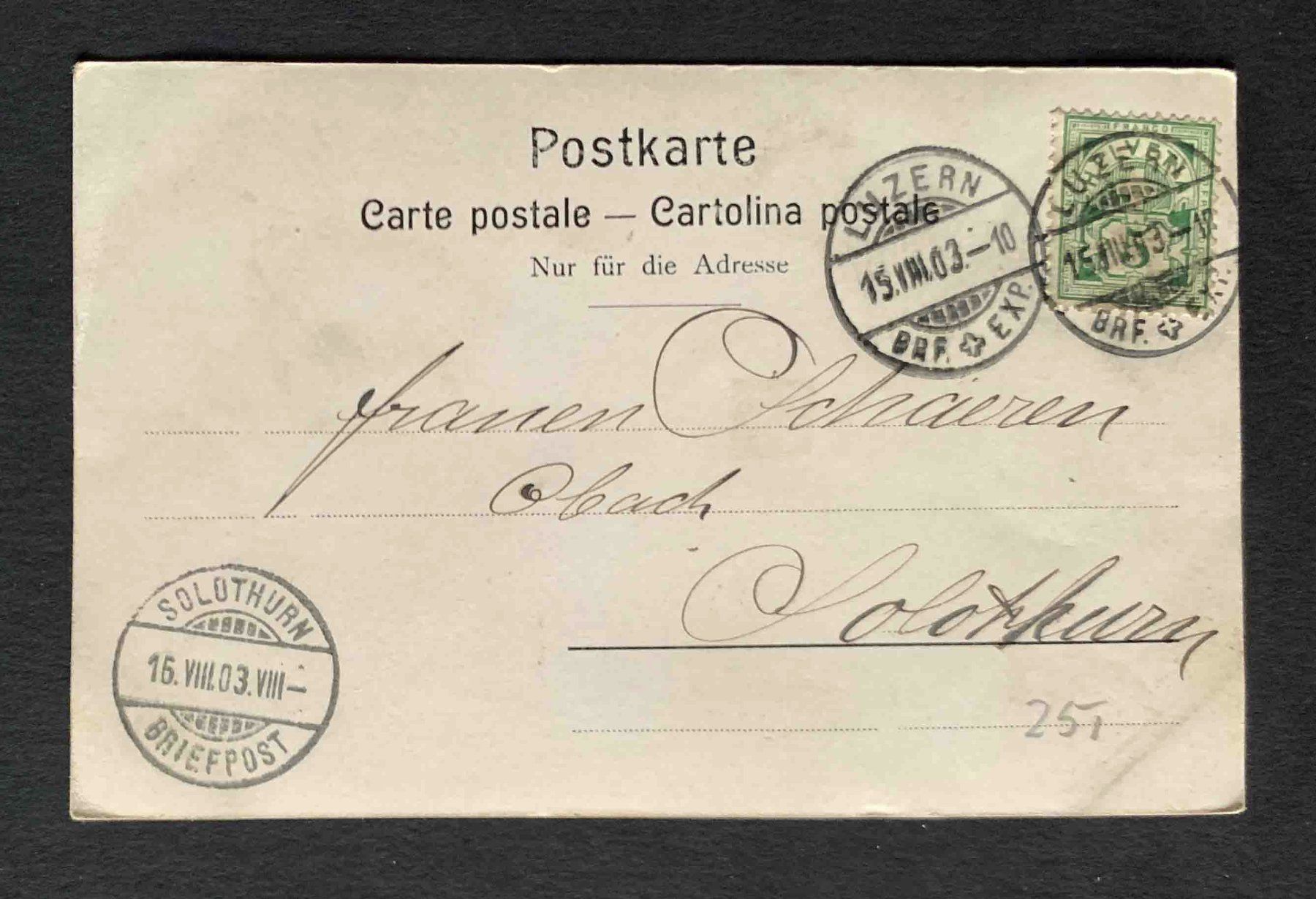 Cartoline postali: AK Luzern Gütsch – Usato da Goldau venduto da artelier1 1