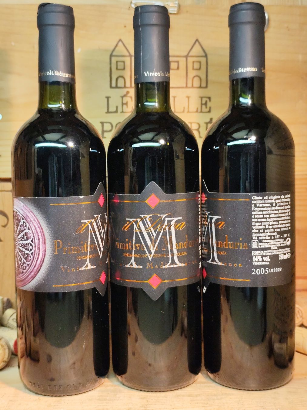 Vino: 3 x 2005 primitivo di manduria Il Duca – Nuovo e nell'imballaggio originale da Büsserach venduto da Vintage-vins 3