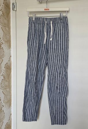 gestreifte Leinenhose Gr. 140