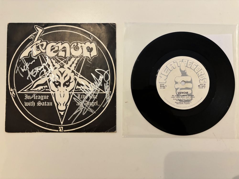 Venom - Toppa Rotonda Ricamata "In League With Satan" - Patch Originale Per Giacca O Zaino - 2