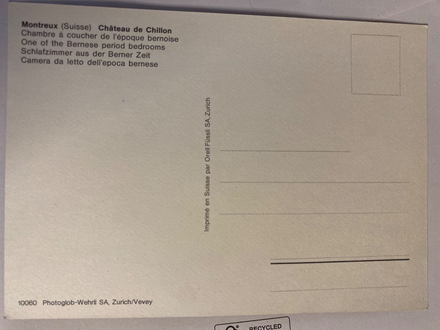 Ansichtskarten: Carte postale - Château de Chillon - Montreux Suisse – Gebraucht aus Le Brassus von cinema13 1