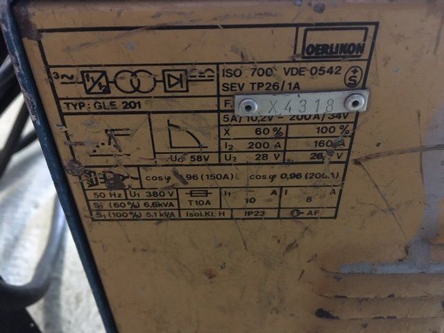 Oerlikon Saldatori: Poste à souder portatif 380 V – Usato da Senarclens venduto da eti_dyx6 2
