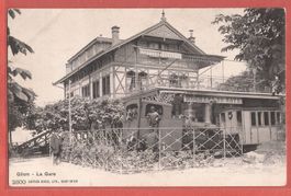Glion bei Montreux - Naye-Bahn im Bahnhof - ca. 1910