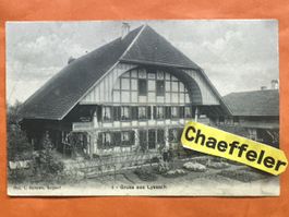 Alte Ansichtskarte Lyssach BE, Jahrgang 1915, Rarität!