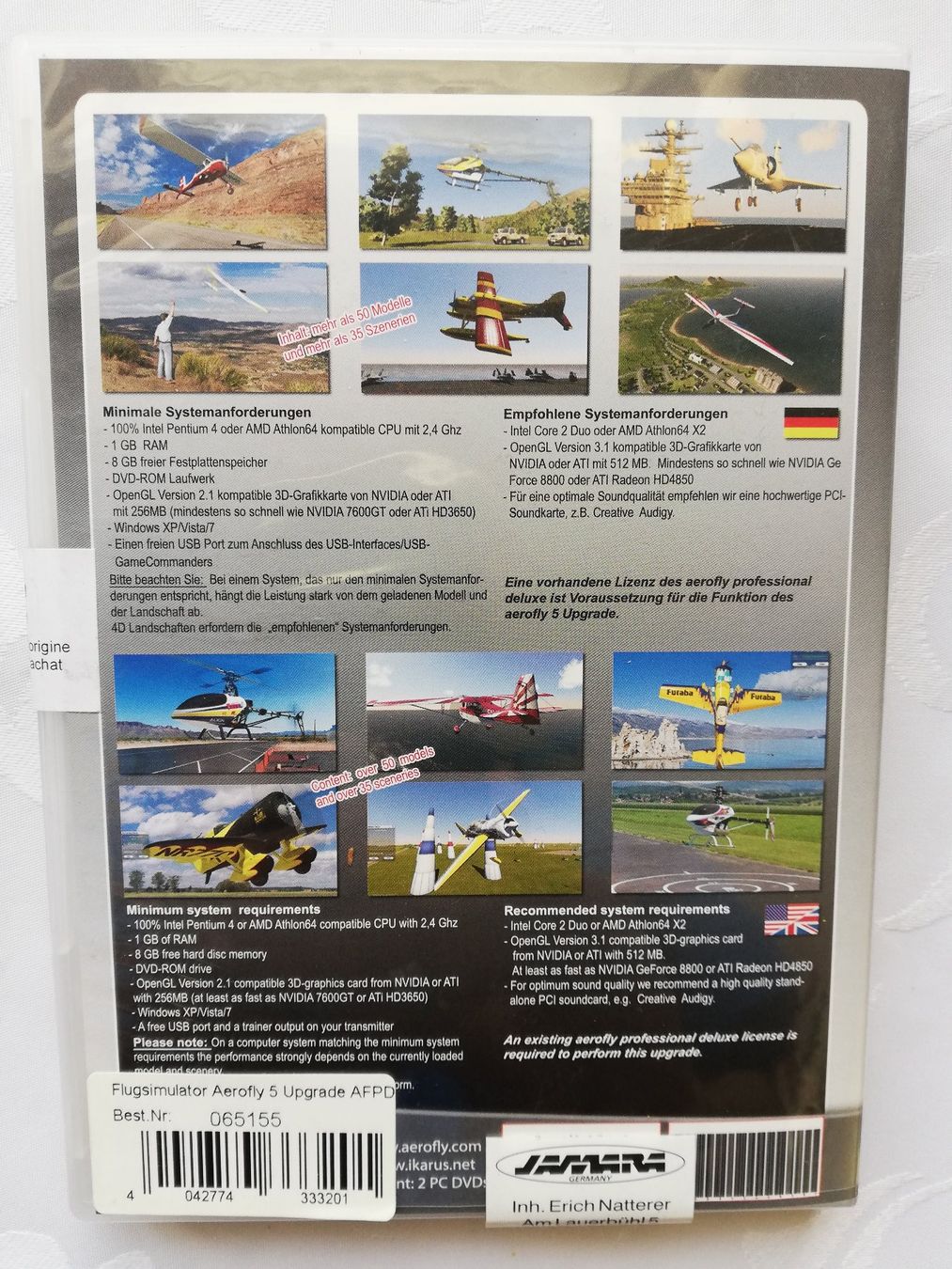 Modellismo RC: RC-Flugsimulator Aerofly 5 UPGRADE – Nuovo e nell'imballaggio originale da Flüh venduto da AMS-Modellbau 1