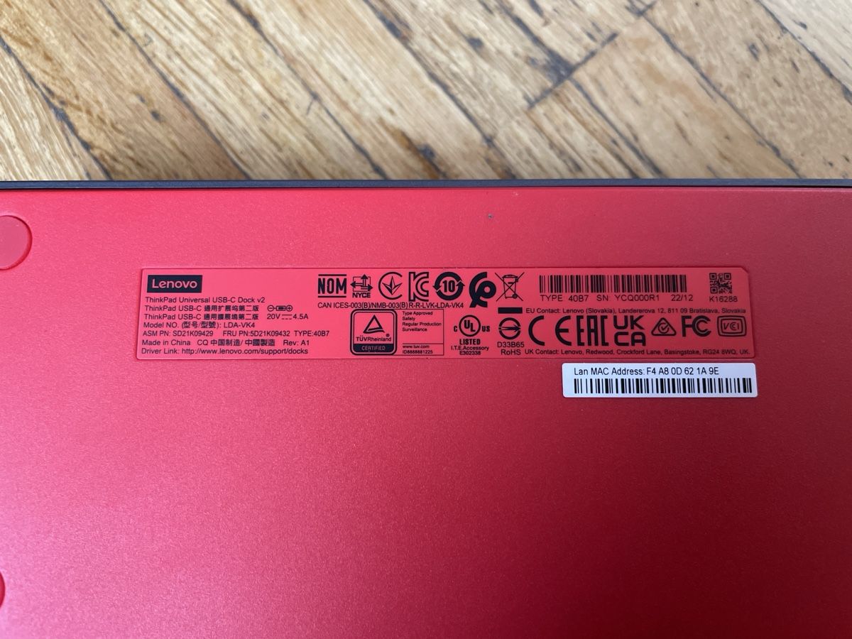 Lenovo Dockingstation: Lenovo USB-C Dock v2 / 90W Adapter  – Gebraucht aus Lenzburg von quark77 4