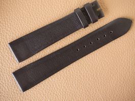 Uhrenband extralang feines Kalbleder Mokka Leder 20mm NOS