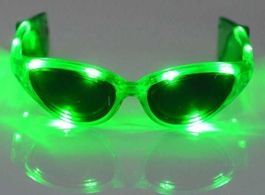 Blinkende Partybrille in grün Show Gag