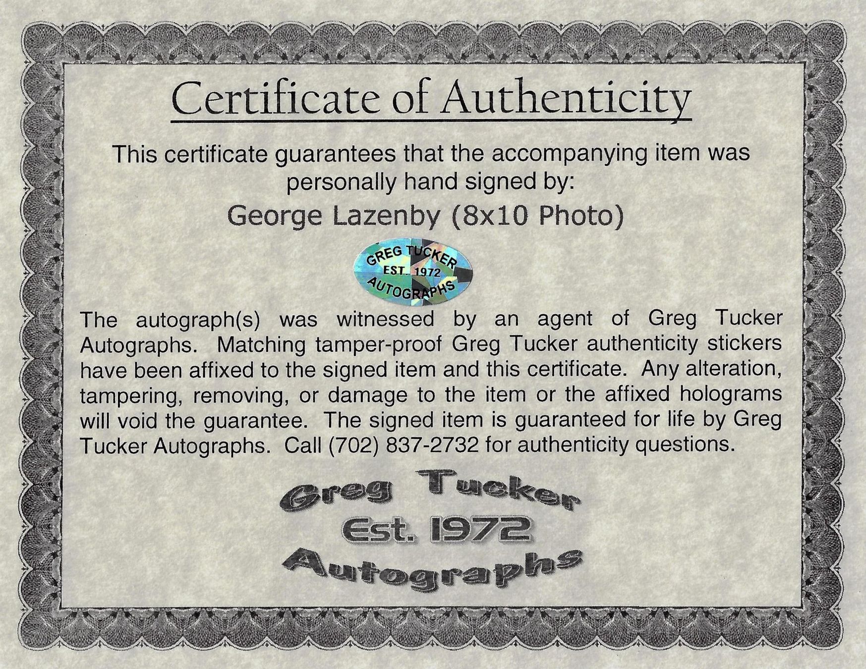 Autografi: Original Autogramm George Lazenby (007) – Usato da Ziefen venduto da Dancer99 1