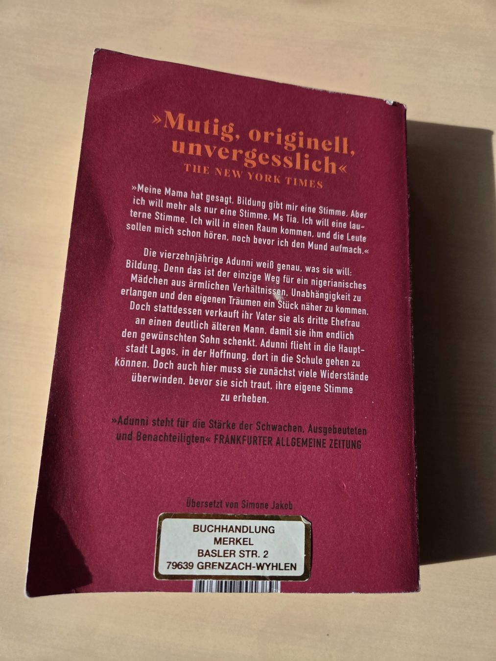 Libri: Das Mädchen mit der lauteren Stimme, Abi Dare – Usato da Liestal venduto da ITOlio 1