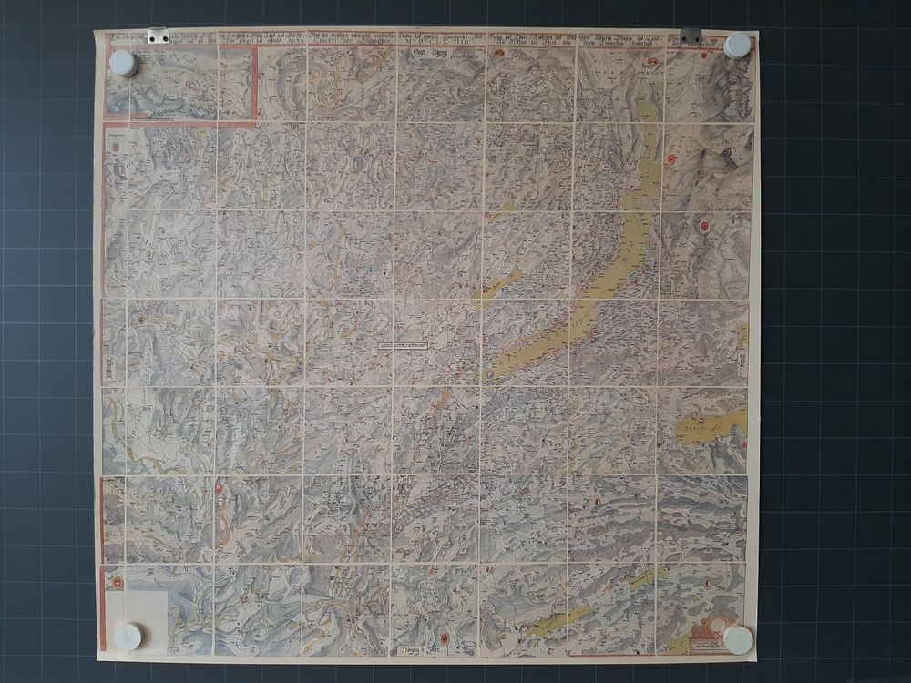 Plakat Schulwandbild Zürcher Kantonskarte, Hans Conrad Gyger Kaufen