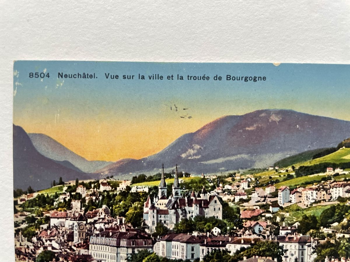 Ansichtskarten: AK Neuchâtel mit Stempel 1923 – Gebraucht aus Meierskappel von Hala03 1