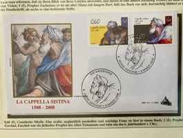 Vatikan 2008 Ersttagsbrief 2  (0.60/2 €) Sixtinische Kapelle