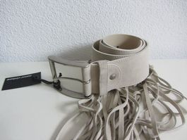 Hippie Leder Fransen Gürtel hell NEU 95