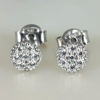 Boucles d'oreille cubic zirconium motif "Ronds" Ag925