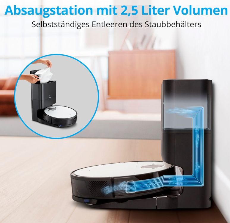 ZACO Original Ersatz Seitenbürsten Set Für A10 Pro Saugroboter – 4 Stück, Easy Click, Für Saug- & Wischfunktion