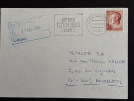Enveloppe timbrée et oblitérée Luxembourg 1990. Collection