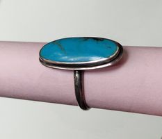 Silberring mit Türkis-Stein, Vintage