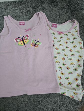 2 Unterhemden Kids Schmetterling Grösse 110/116