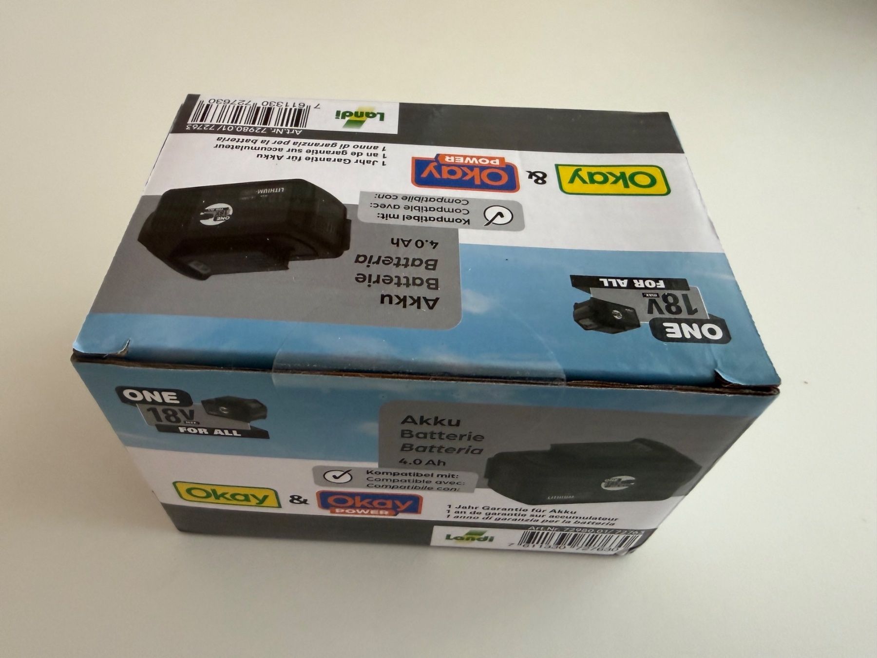 Caricatori & Batterie: Okay power batterie 18V 4.0Ah – Nuovo e nell'imballaggio originale da St-Gingolph venduto da GoldenKeys 4