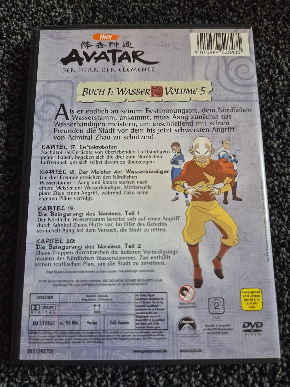 Tutti i DVDs: Avatar - Der Herr der Elemente, Buch 1: Wasser, Vol. 5 – Usato da Ruswil venduto da jan_bxl5 1