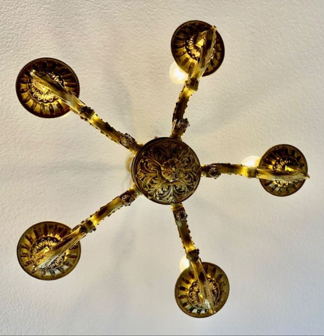 Lustres & lampes de plafonds: Antiker 5-armiger Kronleuchter – D'occasion à St. Gallen par charly92 1
