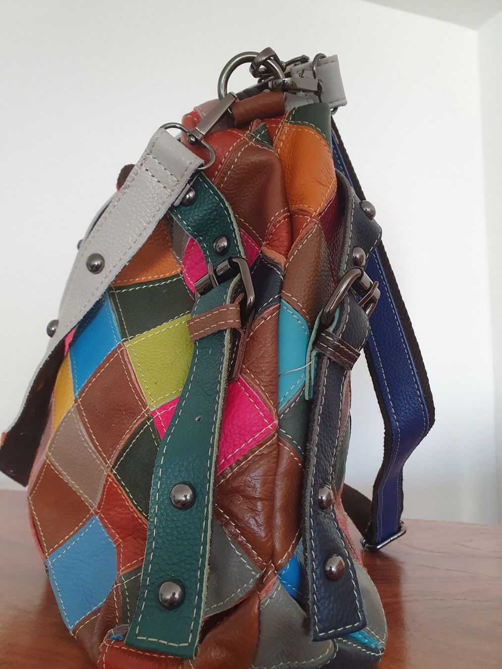 Borse da donna: Handtasche aus Leder, Patchwork,bunt – Nuovo (secondo la descrizione) da Basel venduto da Anghkorwatt 4