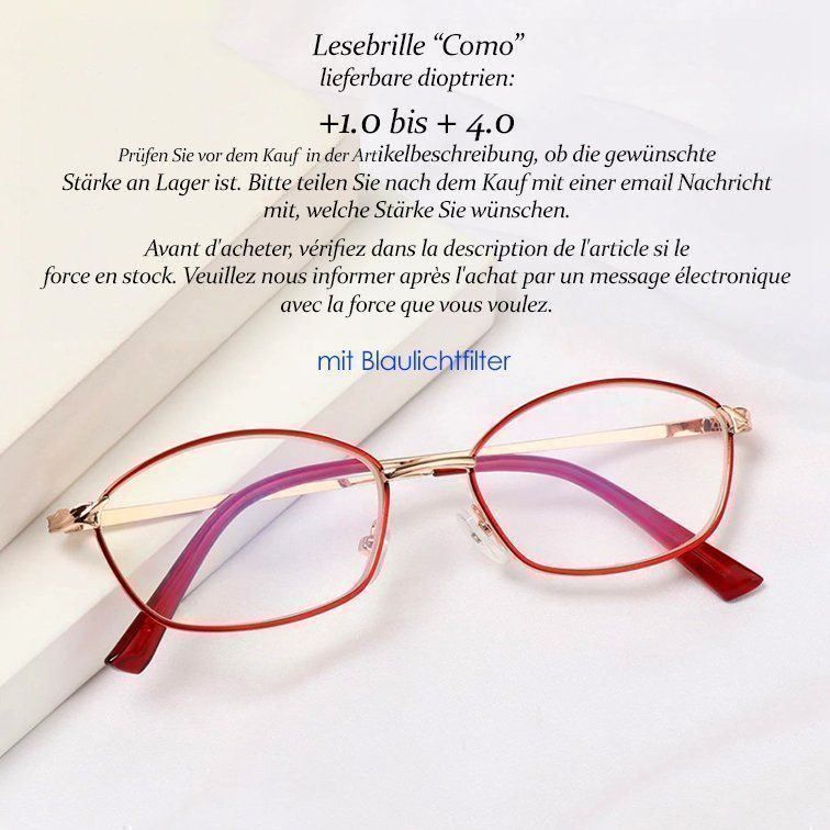 Lunettes & Verres: Lesebrille Como +1.0 +1.5 +2.0 +2.5 +3.0 +3.5 +4.0 – Neuf avec emballage d'origine à Pfäffikon SZ par ANNAPURNA8091