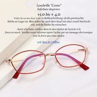 Lesebrille Como +1.0 +1.5 +2.0 +2.5 +3.0 +3.5 +4.0