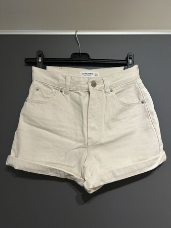 Pantaloncini Pull&bear bianchi in denim, taglia 34