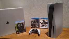 PS5 Disc Edition + DualSense + 3 jeux