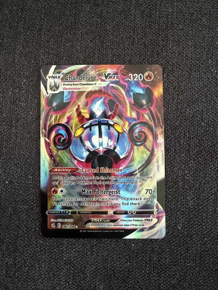 Pokémon Carte collezionabili: Pokémon Chandelure VMAX 040/264 – Usato da Liestal venduto da arl_6tv7