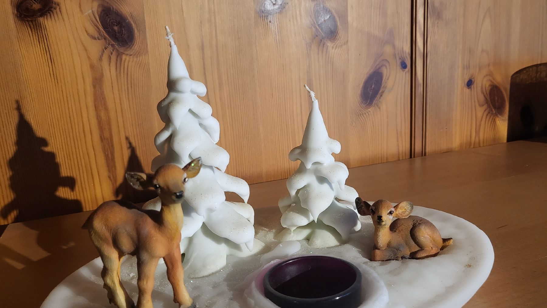 Tutte le decorazioni: Winterliche Deko Rehe mit Tannenbaum, Kerzenständer – Usato da Sagogn venduto da salsagirl30 1