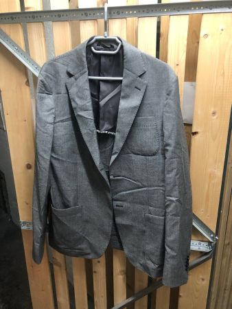 Graue Anzugsjacke Made in Italy, Grösse L