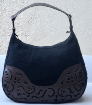 Longchamp Tasche Wolle-Leder / sac laine-cuir