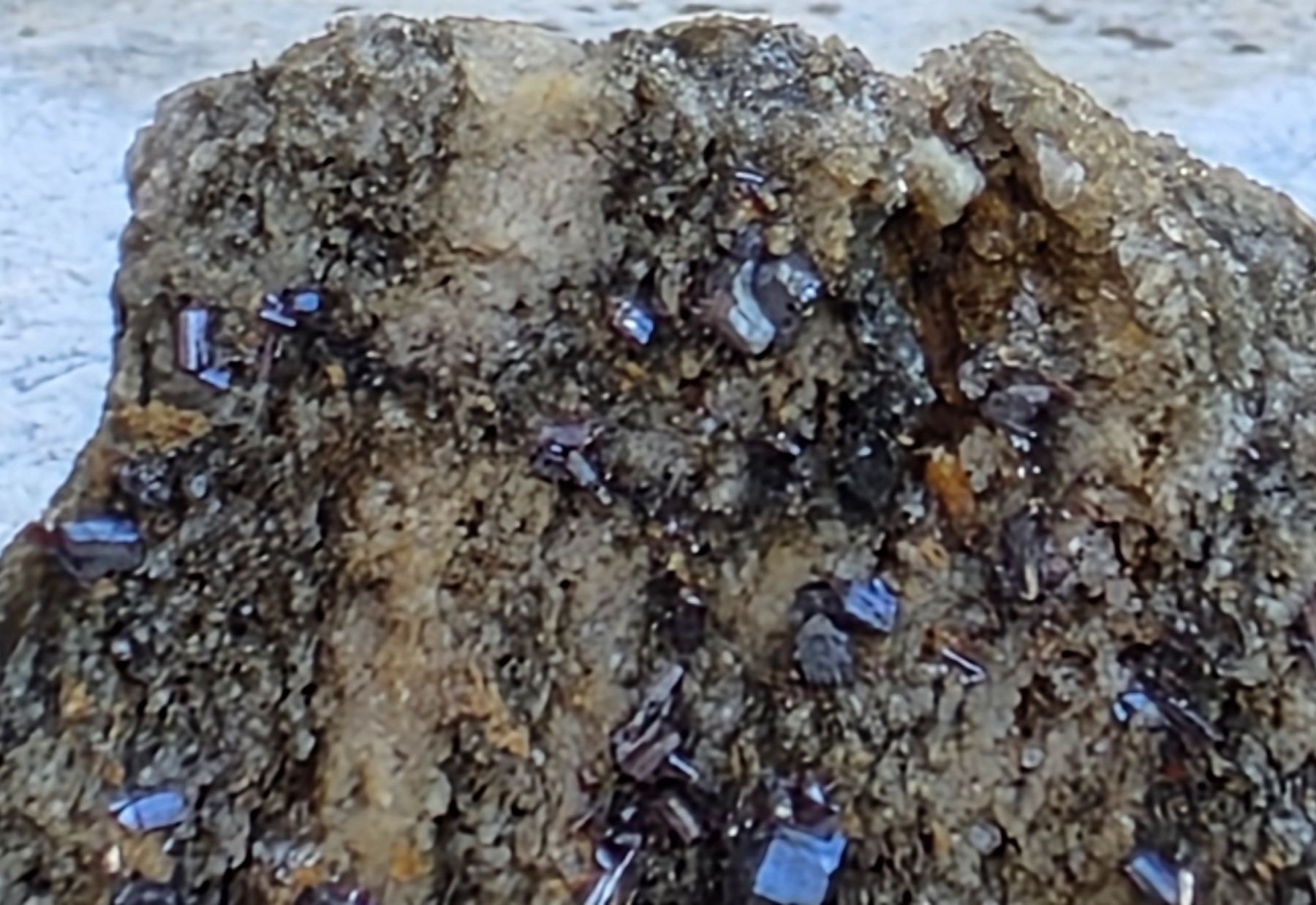 Minéraux & Lithothérapie: Monazit 3mm Rarität Binntal mit hochglänzendem Rutil – D'occasion à Glis par nbu_65ys 5
