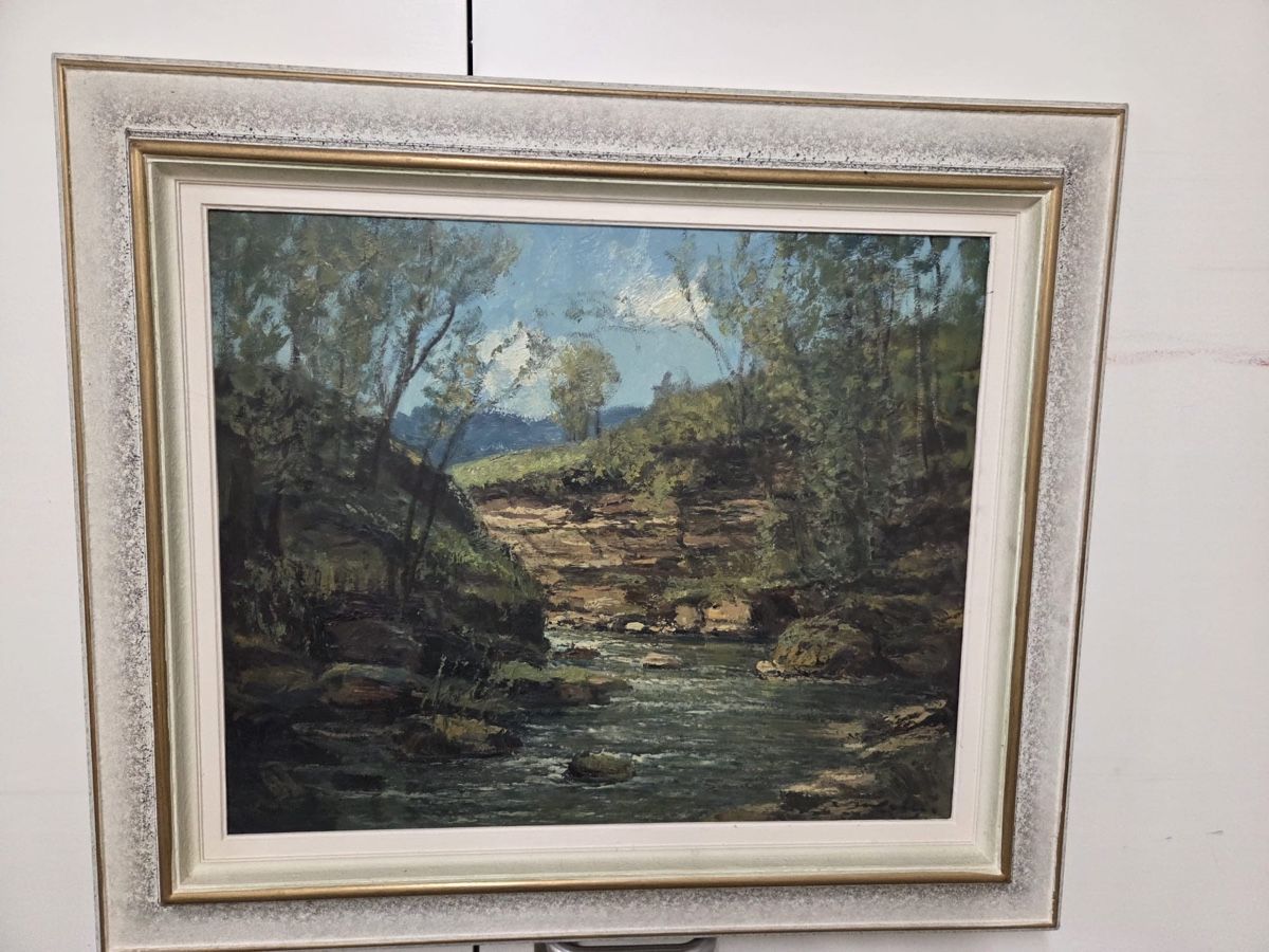 Tableaux: Ölgemälde Flusslandschaft mit Signatur  – D'occasion à Dietikon par brocki-eyra 8