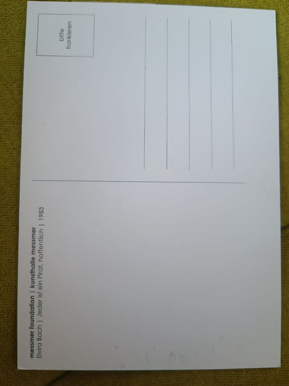 Autografi: Elvira Bach - handsignierte Kunstpostkarte – Usato da Menziken venduto da Artographs 1