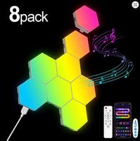 8 Stück Hexagon RGB Farbwechsel Wandlicht Audioreaktiv