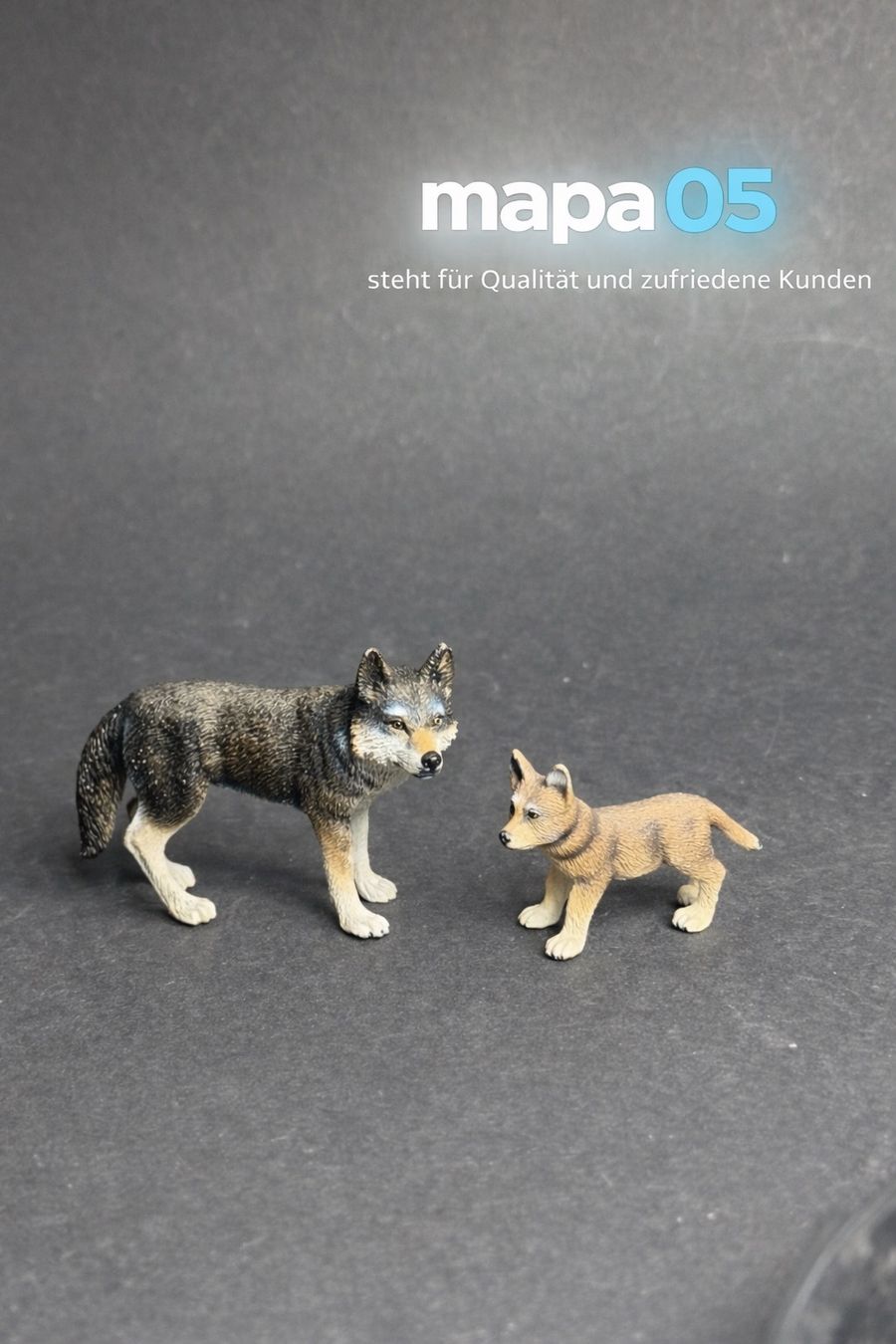 Schleich Statuette: Schleich Wolf und Welpe Tiere Wölfe – Usato da Ennetbaden venduto da mapa05