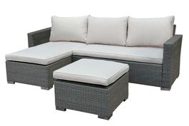 Loungeset Rattan 201 × 72 × 68cm mit Tisch ungebraucht