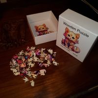 Holzpuzzle, Katze, Fantasy Puzzle, Motivpuzzle, woodenpuzzle