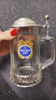 Bierkrug mit Zinndeckel aus der Sammlung