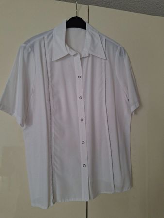 Elegante weisse Bluse, Gr. 48, Marke Gigi, neu!