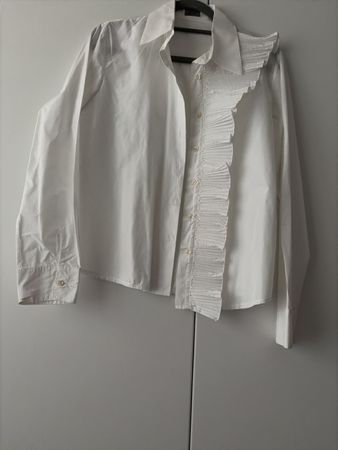 Damen Bluse weiss Grösse S mit Rüschen guter Zustand