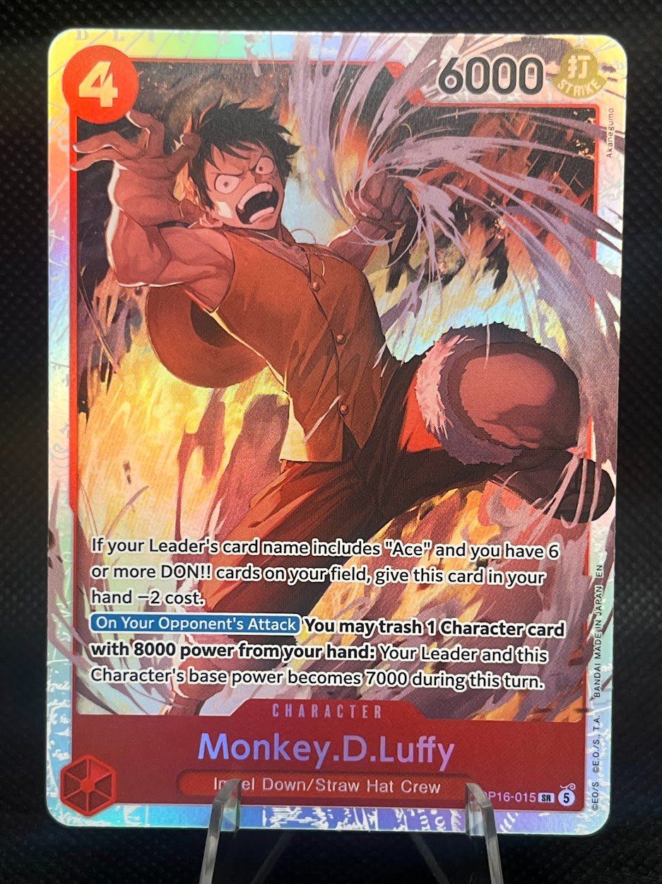 Bandai Carte collezionabili: One Piece -  Monkey D Luffy OP16-015 EN – Usato da schaan venduto da Schokoloco