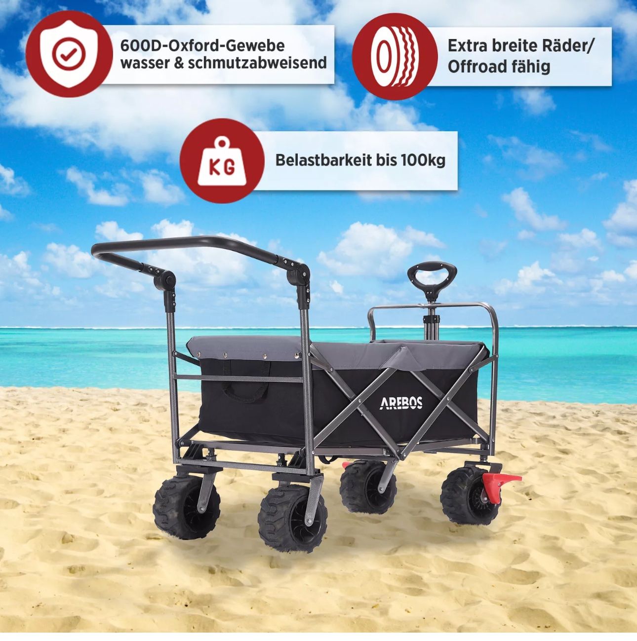 Carriole: Stabile Bollerwagen ohne Dach – Nuovo e nell'imballaggio originale da Amriswil venduto da JaJa-Express 3