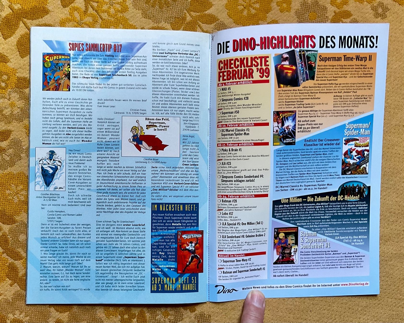 Comics: Superman Heft Nr 50 von 1999 – Gebraucht aus Endingen von nathan05 8