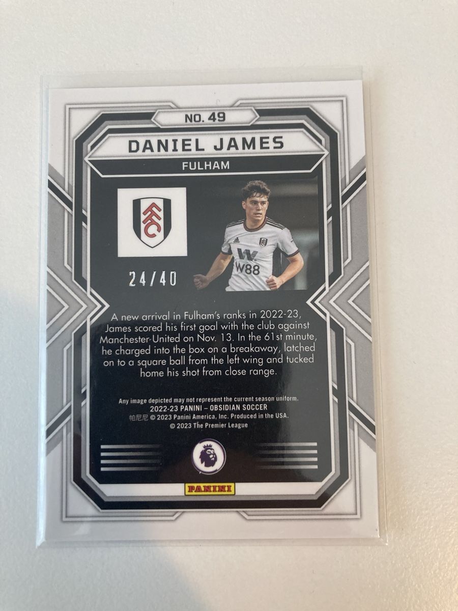 Panini Carte collezionabili: Daniel James 24/40 Panini Obsidian 2022-23 – Nuovo (secondo la descrizione) da Wohlen AG venduto da Liridon22 1