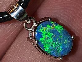 Silber-Anhänger mit Australischer Opal Dublette